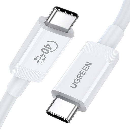 [034488] Kabel USB-C na USB-C UGREEN USB4, 40Gbps, 0,8m (bijeli)