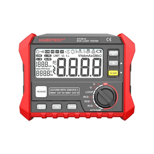 [033375] Digitalni RCD/tester otpora petlje Habotest HT5910