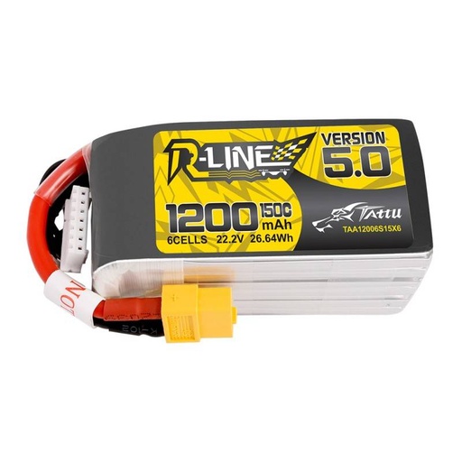 [035706] Baterija Tattu R-Line 5.0 1200mAh 22.2V 150C 6S1P XT60