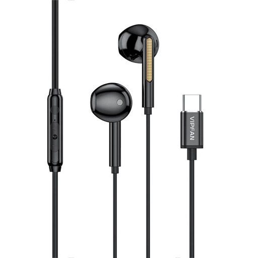 [036858] Žičane in-ear slušalice Vipfan M11, USB-C (crne)