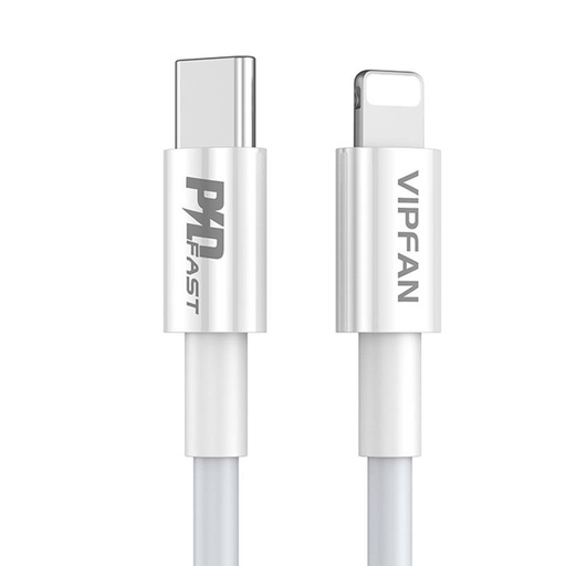 [036850] USB-C do Lightning Cable Vipfan P01, 3A, PD, 2m (bijeli)