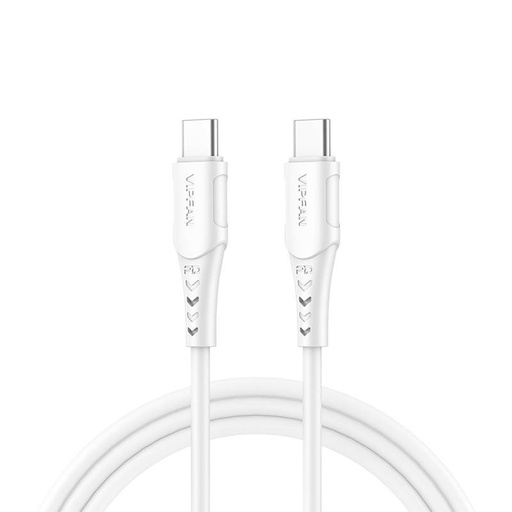 [036845] USB-C na USB-C kabel Vipfan P05, 60W, PD, 2m (bijeli)