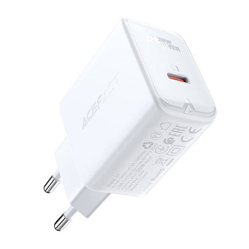 [039355] Zidni punjač Acefast A1 PD20W, 1x USB-C (bijeli)