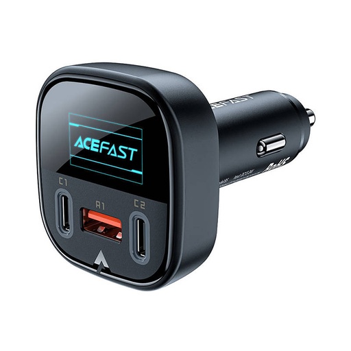 [039327] Auto punjač Acefast B5, 101W, 2x USB-C + USB, OLED (crni)