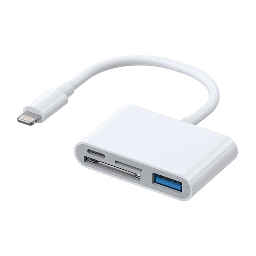 [039164] Lightning na USB OTG adapter Joyroom S-H142 čitač SD kartica, microSD (bijeli)