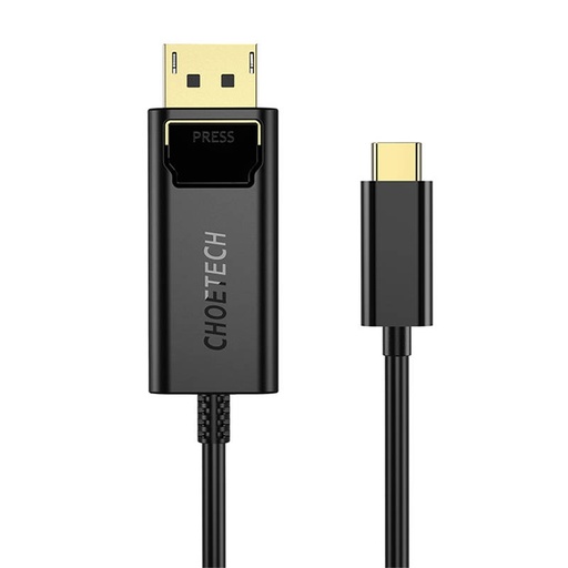 [039428] USB-C to Display Port kabel Choetech XCP-1801BK, jednosmjerni, 4K, 1,8 m (crni)