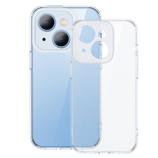 [038891] Baseus Illusion Transparent Case, okviri leća, set kaljenog stakla za iPhone 14 Plus (paket od 5 komada)