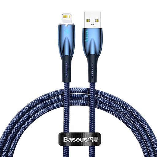 [039856] USB kabel za Lightning Baseus Glimmer Series, 2.4A, 1m (plavi) (paket od 5 komada)