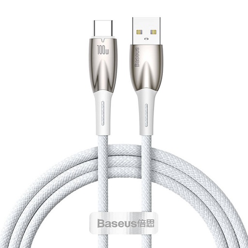 [039902] USB kabel za USB-C Baseus Glimmer Series, 100W, 1m (bijeli)