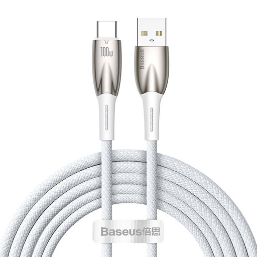 [039905] USB kabel za USB-C Baseus Glimmer Series, 100W, 2m (bijeli)