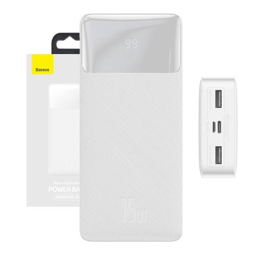 [038275] Powerbank Baseus Bipow 20000mAh, 15W (bijela)