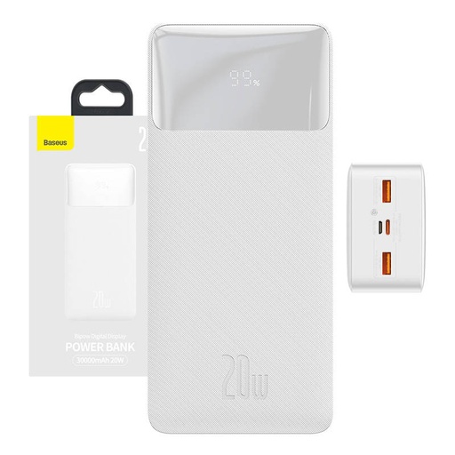 [038282] Powerbank Baseus Bipow 30000mAh, 20W (bijeli)