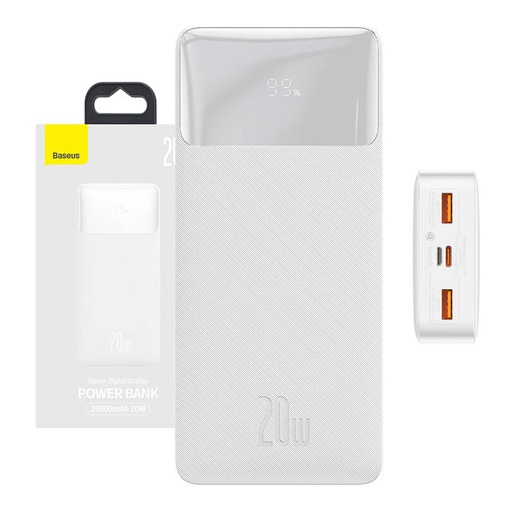 [038601] Powerbank Baseus Bipow 20000mAh, 20W (bijeli)