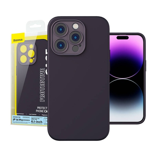 [040542] Baseus Liquid Silica Gel Case za iPhone 14 Pro (bazga)+ kaljeno staklo + set za čišćenje