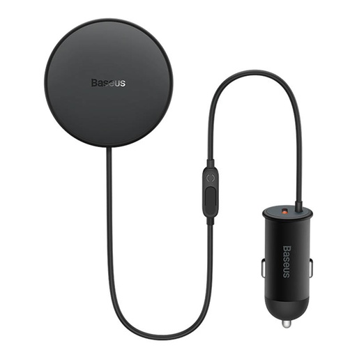 [040531] Baseus CW01 magnetski držač za auto telefon na ventilacijsku rešetku s auto punjačem USB-C, 15W + 25W (crni)