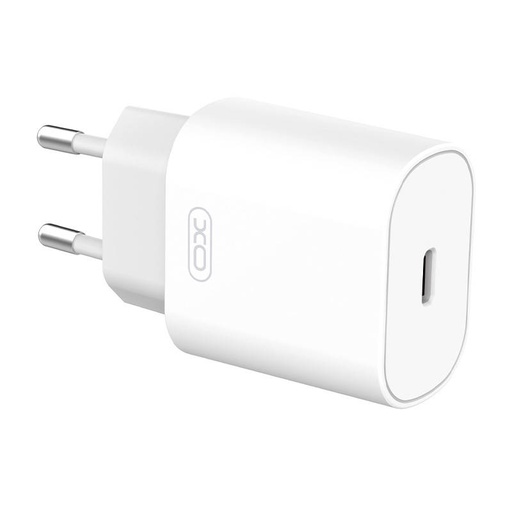 [040611] Zidni punjač XO L91, USB-C, 25W + USB-C na Lightning kabel (bijeli)