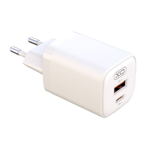 [040640] Zidni punjač XO L96, 1x USB, USB-C, 30W (bijeli)