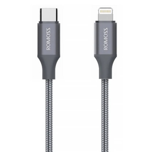 [041392] USB-C na Lightning kabel Romoss CB1737, 27W, 1m (sivo)