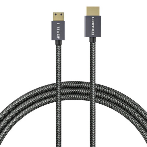 [040795] HDMI na HDMI kabel, Blitzwolf BW-HDC4, 4K, 1,2 m (crni)