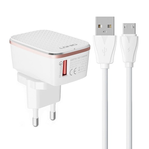 [042551] Zidni punjač LDNIO A1204Q 18W + Micro USB kabel