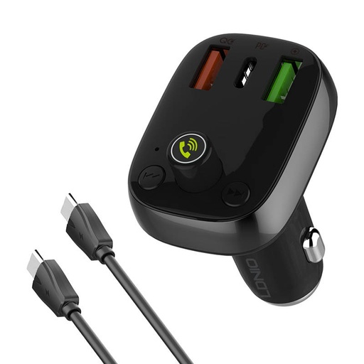 [042814] LDNIO Bluetooth C704Q 2USB, USB-C odašiljač FM + USB-C - USB-C kabel