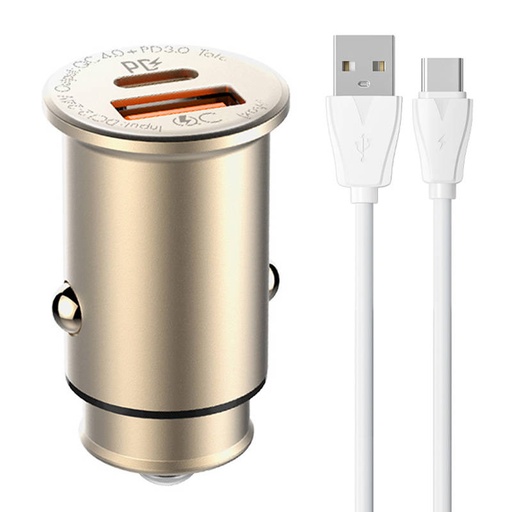 [042785] LDNIO C506Q USB, USB-C auto punjač + USB-C kabel