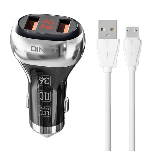 [042778] LDNIO C2 2USB auto punjač + MicroUSB kabel