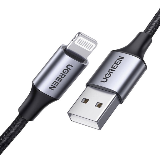 [042364] Kabel Lightning na USB-A UGREEN 2.4A US199, 1.5m (crni)