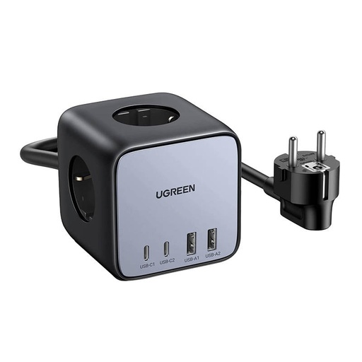 [042373] Strujni razdjelnik Cube EU UGREEN CD268, 65W, 1,8m (crni)