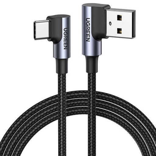 [042376] USB-C na USB-A 2.0 kutni kabel UGREEN US176, 3A, 3m (crni)