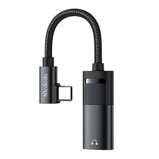 [043866] USB-C na AUX mini priključak 3,5 mm + USB-C adapter, Mcdodo CA-1880 (crni)