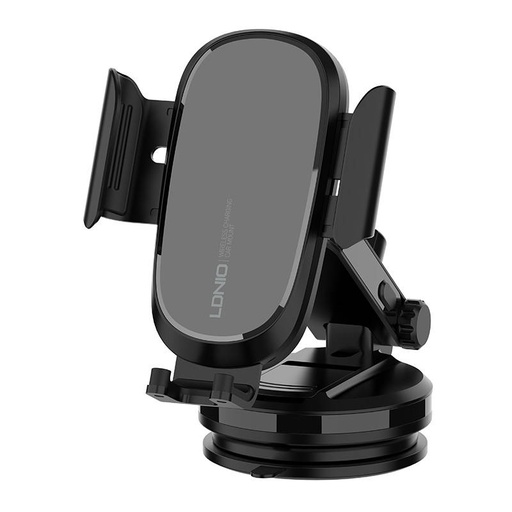 [043115] LDNIO Gravity Car Mount, MW21-1, s induktivnim punjačem 15 W (crni)