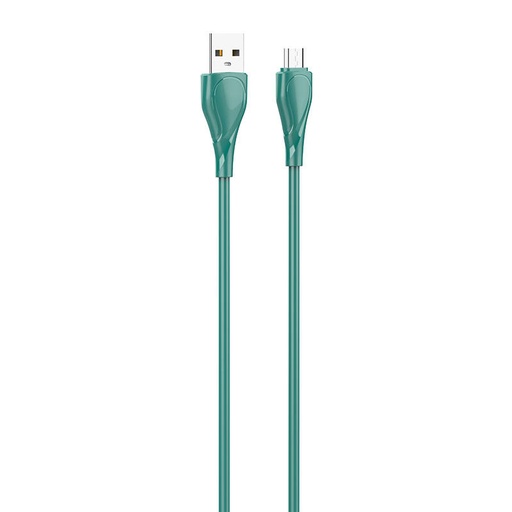 [043064] LDNIO LS611 USB - Micro USB 1m, 30W kabel (zeleni)