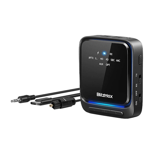 [044658] Bluetooth 5.2 odašiljač/prijemnik BlitzMax BT06, aptX