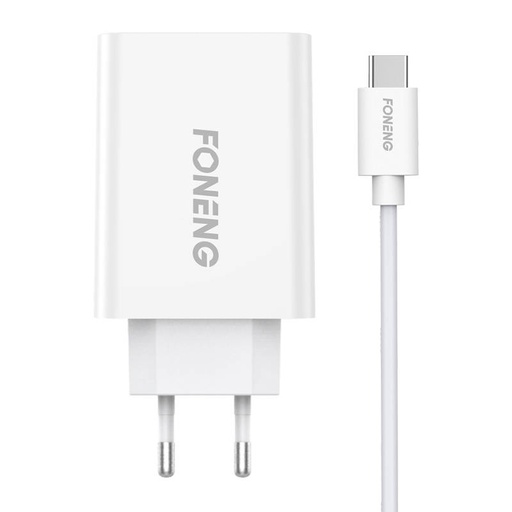[045593] Brzi punjač Foneng 1x USB EU43+ USB Type C kabel