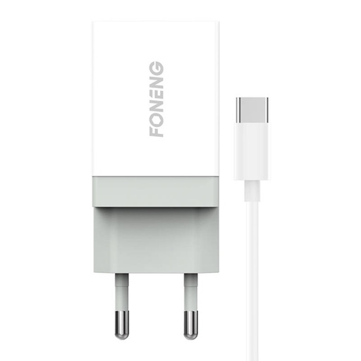 [045596] Brzi punjač Foneng 1x USB K210 + USB Type C kabel