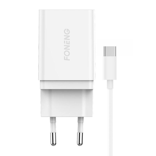 [045600] Brzi punjač Foneng 1x USB K300 + USB na USB-C kabel