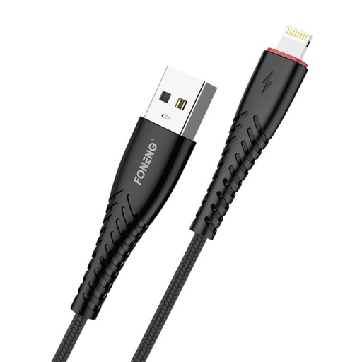 [045523] Foneng X15 USB na Lightning kabel, 2,4 A, 1,2 m (crni)