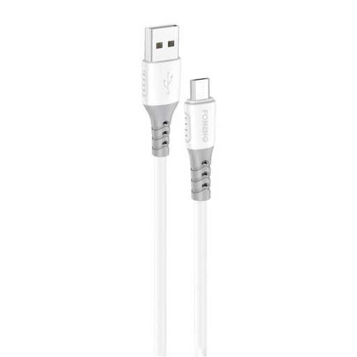 [045532] Foneng X66 USB na mikro USB kabel, 20W, 3A, 1m (bijeli)