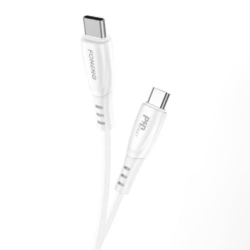 [045630] USB-C na USB-C kabel Foneng X73, 60W, 1m (bijeli)