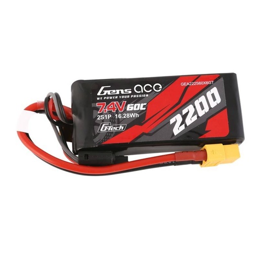 [046974] Baterija GensAce G-Tech LiPo 2200mAh 7.4V 60C 2S1P XT60