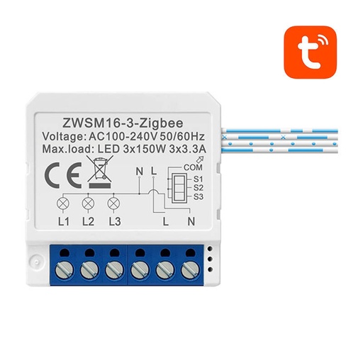 [047974] Modul pametnog prekidača ZigBee Avatto ZWSM16-W3 TUYA