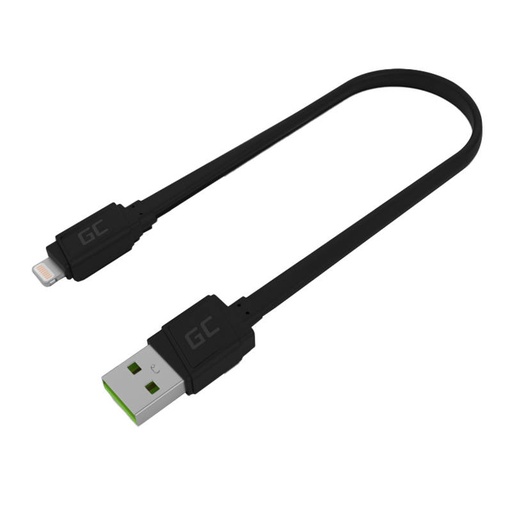 [048449] Kabel USB Lightning Green Cell GCmatte, 25cm, za iPhone, iPad, iPod, brzo punjenje